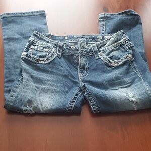 MissMe Cropped Denim Jeans Size 27